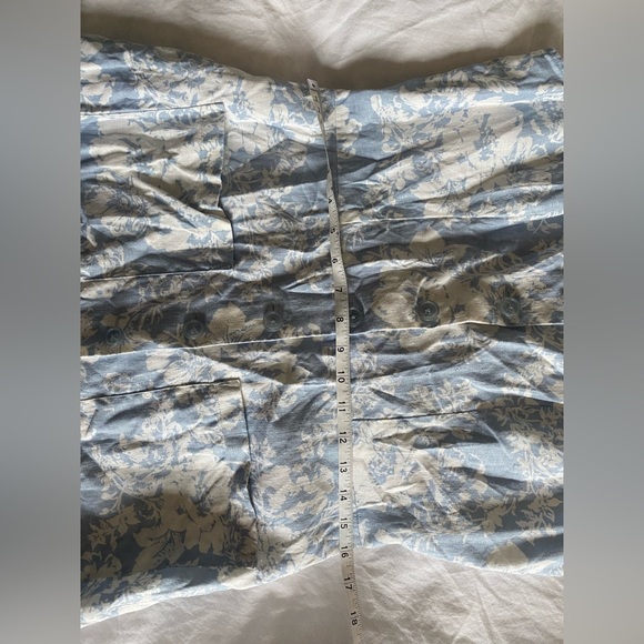 Reformation Blue Linen Jill Dress - Picture 3 of 5